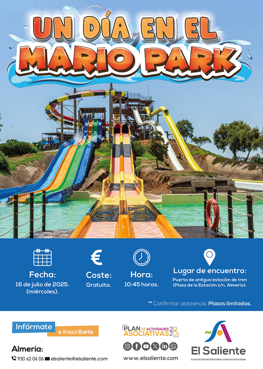 El Saliente actividades: Un día en el Mario Park. 16 de julio de 2025