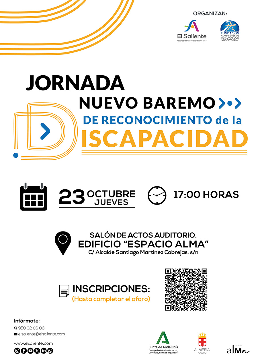 El Saliente actividades: Jornada: “Nuevo Baremo de Reconocimiento de Discapacidad”. 23 de octubre de 2025