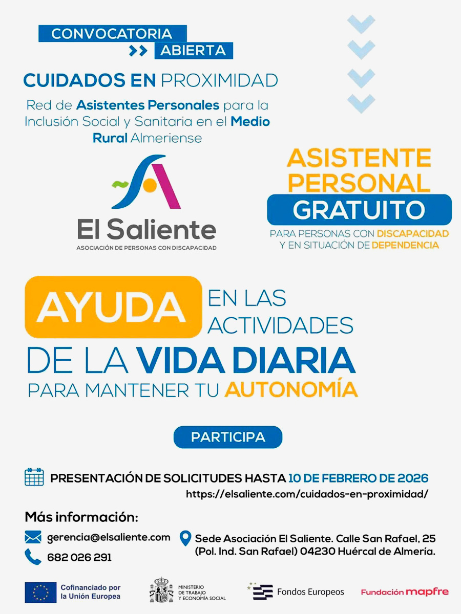 Noticia: El Saliente pone en marcha “Cuidados en Proximidad” para personas vulnerables del medio rural almeriense