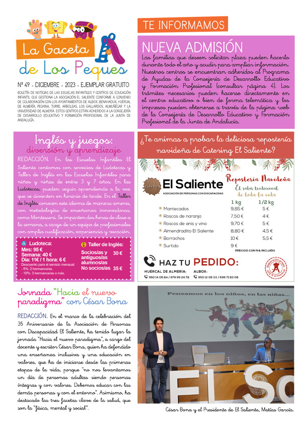 La Gaceta de los Peques. Número 49, diciembre de 2023