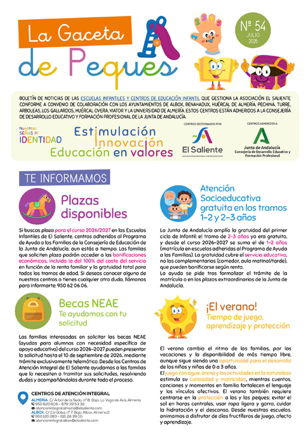 La Gaceta de los Peques. Número 54, julio de 2026